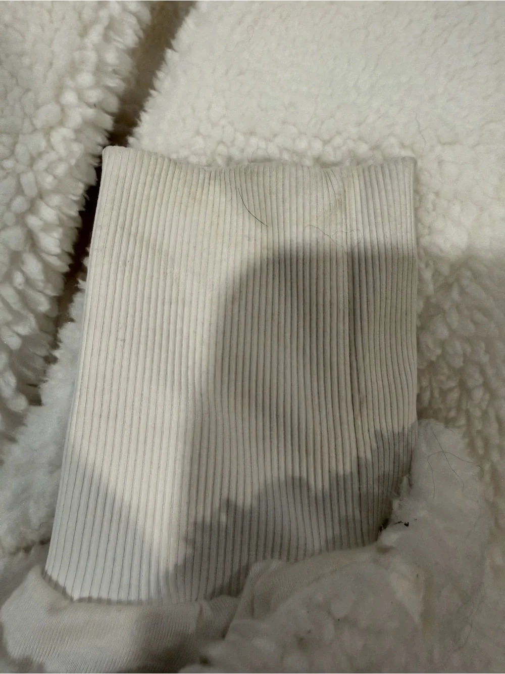 ALO Yoga Cream Sherpa Bomber Jacket
